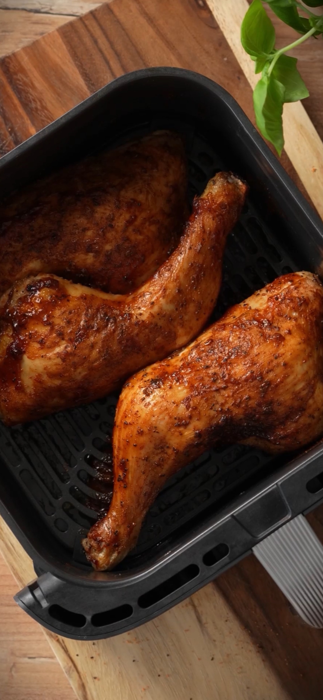 BBQ-Hähnchenschenkel aus dem Airfryer